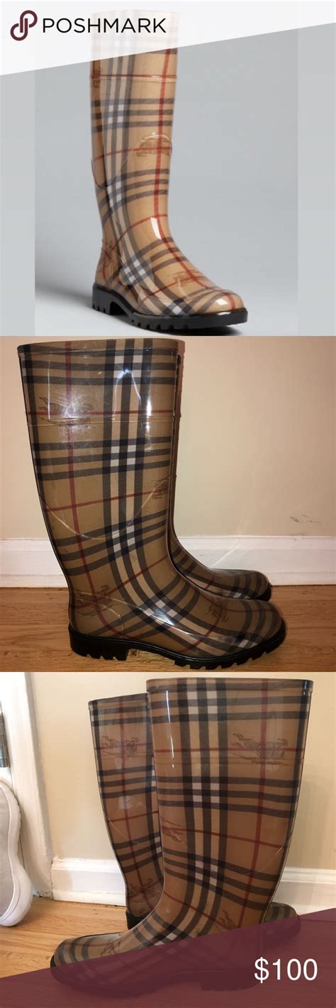 short burberry print rain boots|authentic burberry rain boots.